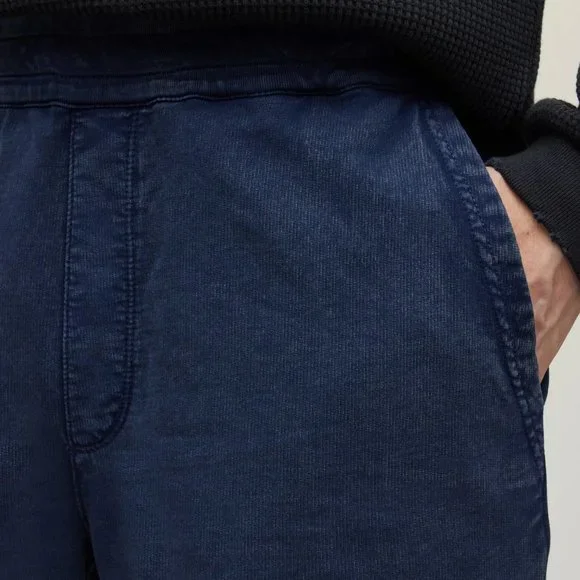 John Varvatos Collection Men's York French Terry Garment Dye Shorts Navy - Picture 4 of 7